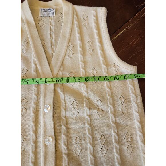 Softwear Vintage Cream Knit Vest - Picture 6 of 7